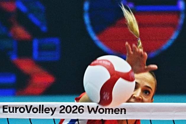 Helena Grozerova of Czech Republic in action during the Women s European Volleyball Championships Group B match Czech Republic vs Greece, on August 21, 2026, in Brno, Czech Republic. (CTKxPhoto PatrikxUhlir) CTKPhotoP2026082106813  CTKPhotoP2026082106813