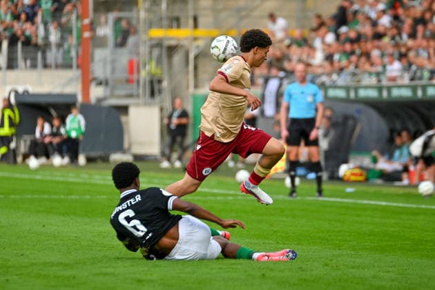 Louey Ben Farhat (Karlsruher SC, 19) gegen Wesley Adeh (SC Preussen Muenster, 06) SC Preussen Muenster vs. Karlsruher SC, Fussball, DFB-Pokal, 1. Runde, Saison 2026 2027, 21.08.2026, SC Preussen Muenster vs. Karlsruher SC, Fussball, DFB-Pokal, 1. Runde, Saison 2026 2027, 21.08.2026 Muenster *** Louey Ben Farhat (Karlsruher SC), 19 vs. Wesley Adeh (SC Preussen Münster), 06 SC Preussen Münster vs. Karlsruher SC, Soccer, DFB Cup, 1st Round, 2026–2027 Season, August 21, 2026, SC Preussen Münster vs. Karlsruher SC, Soccer, DFB Cup, Round 1, 2026–2027 Season, August 21, 2026, Münster Copyright: xEibner-Pressefoto RobertxGertzenx EP_RGN