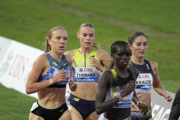 Lausanne, Switzerland - August 21: Lexy Halladay (USA), Doris Lemngole (KEN), Gesa Felicitas Krause (GER) and Elise Thorner (GBR) compete in the 3000m Steeplechase Women during the Wanda Diamond League Athletissima Lausanne 2026 at Stade Olympique de la Pontaise on August 21, 2026 in Lausanne, Switzerland.  Copyright: xKjetilxWaberx xSPPx Sportspressphoto_SPR211820