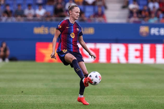 August 21, 2026, Sant Joan Despi, Barcelona, SPAIN: Caroline Graham of FC Barcelona, Barca in action during the Joan Gamper Trophy, football match played between FC Barcelona and Brighton & Hove Albion FC at Johan Cruyff Stadium on August 21, 2026 in Sant Joan Despi, Barcelona, Spain. Sant Joan Despi SPAIN - ZUMAa181 20260821_zaa_a181_100 Copyright: xJavierxBorregox