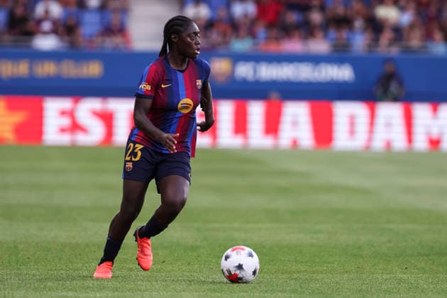 August 21, 2026, Sant Joan Despi, Barcelona, SPAIN: Aicha Camara of FC Barcelona, Barca in action during the Joan Gamper Trophy, football match played between FC Barcelona and Brighton & Hove Albion FC at Johan Cruyff Stadium on August 21, 2026 in Sant Joan Despi, Barcelona, Spain. Sant Joan Despi SPAIN - ZUMAa181 20260821_zaa_a181_107 Copyright: xJavierxBorregox