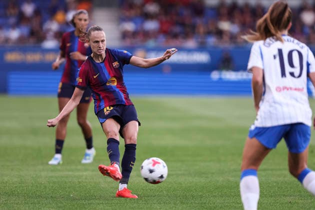 August 21, 2026, Sant Joan Despi, Barcelona, SPAIN: Caroline Graham of FC Barcelona, Barca in action during the Joan Gamper Trophy, football match played between FC Barcelona and Brighton & Hove Albion FC at Johan Cruyff Stadium on August 21, 2026 in Sant Joan Despi, Barcelona, Spain. Sant Joan Despi SPAIN - ZUMAa181 20260821_zaa_a181_108 Copyright: xJavierxBorregox