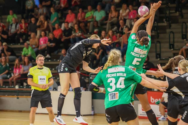 2026-08-21 , Reinickendorfer Füchse Frauen-Werder Bremen, Frauen, Handball, DHB-Pokal, 1. Runde , Sömmeringhalle Luise Albert (SV Werder Bremen, 66) Berlin Berlin Germany *** August 21, 2026, Reinickendorfer Füchse Women vs. Werder Bremen Women, Handball, DHB Cup, 1st Round, Sömmeringhalle Luise Albert SV Werder Bremen, 66 Berlin, Berlin, Germany