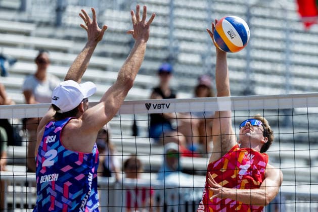 August 21, 2026, Montreal, Quebec, Canada: STEVEN ABRAMS and CAMERON CHADWICK from Canada in match against Taylor Crabb and Andrew Benesh from USA at Beach Pro Tour at Parc Jean-Drapeau in Montreal, Quebec, Canada on 2026-08-21 Montreal Canada - ZUMAl189 20260821_zsp_l189_027 Copyright: xYannickxLegarex