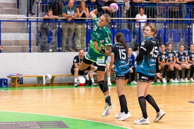 Luisa Schulze (Frisch Auf! Göppingen, 33) beim Wurf. ESV 1927 Regensburg vs. Frisch Auf! Goeppingen, Handball, DHB-Pokal Damen, Saison 2026 2027, 1. Runde, 21.08.2026 ESV 1927 Regensburg vs. Frisch Auf! Goeppingen, Handball, DHB-Pokal Damen, Saison 2026 2027, 1. Runde, 21.08.2026 Regensburg *** Luisa Schulze of Frisch Auf Göppingen, age 33, taking a shot in the match between ESV 1927 Regensburg and Frisch Auf Göppingen, handball, DHB Women s Cup, 2026–2027 season, Round 1, August 21, 2026 ESV 1927 Regensburg vs. Frisch Auf Göppingen, Handball, DHB Women’s Cup, 2026–2027 Season, Round 1, August 21, 2026 Regensburg Copyright: xEibner-Pressefoto ArdanxFuessmanx EP_AFN