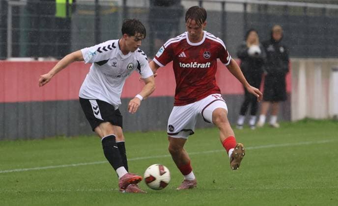 21.08.2026 - Fussball - Saison 2026 2027 - Regionalliga Bayern - 04. Spieltag: 1. FC Nürnberg FCN II ( Club ) - SV Wacker Burghausen - DoGe - xdoxgex - Moritz Wiezorrek (17, 1. FC Nürnberg FCN II ) Noah Wagner (8, SV Wacker Burghausen ) *** August 21, 2026 Soccer Season 2026–2027 Bavarian Regional League Matchday 4 Match 04 FC Nuremberg FCN II vs. SV Wacker Burghausen DoGe xdoxgex Moritz Wiezorrek 17, 1 FC Nuremberg FCN II Noah Wagner 8, SV Wacker Burghausen