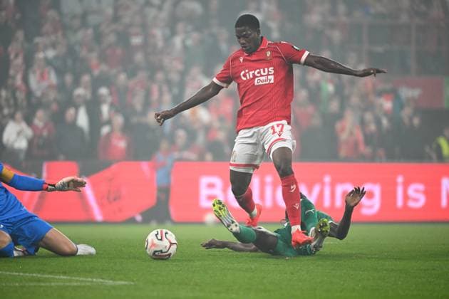 Standard de Liege v RAAL La Louviere - Jupiler Pro League LIEGE, BELGIUM - AUGUST 21 : Nguene Bernard forward of Standard de Liege during the Jupiler Pro League match between Standard de Liege and RAAL La Louviere on August 21, 2026 in Liege, Belgium, 21 08 2026 Liege Belgium  Copyright: xVincentxKalutx