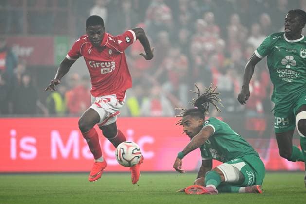 Standard de Liege v RAAL La Louviere - Jupiler Pro League LIEGE, BELGIUM - AUGUST 21 : Nguene Bernard forward of Standard de Liege during the Jupiler Pro League match between Standard de Liege and RAAL La Louviere on August 21, 2026 in Liege, Belgium, 21 08 2026 Liege Belgium  Copyright: xVincentxKalutx