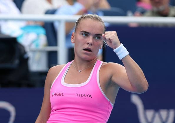 August 21, 2026, Mason, Ohio, USA: SARA BEJLEK of Czech Republic during the match against M. Keys of USA in quarterfinals of tennis tournament WTA, Tennis Damen 1000 Cincinnati Open in Mason, USA. Mason USA - ZUMAc278 20260821_zsp_c278_004 Copyright: xMarcinxCholewinskix