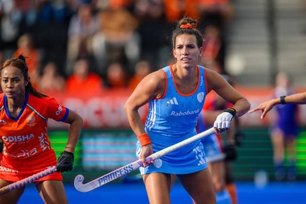 AMSTELVEEN, 21-08-2026, Wagener Stadion, FIH Hockey World Cup 2026 Women, 2026. Frederique Matla during the game Netherlands - India (women). Netherlands - India (women)  x205904054x Copyright: