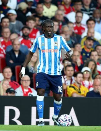 Loum Tchaouna of Coventry City during the Premier League match between Arsenal and Coventry City at Emirates Stadium on August 21, 2026 in London, England. Arsenal v Coventry City, Premier League Football, Football, Emirates Stadium, London, UK - 21 Aug 2026London Emirates Stadium United Kingdom EDITORIAL USE ONLY No use with unauthorised audio, video, data, fixture lists, club league logos or live services. Online in-match use limited to 120 images, no video emulation. No use in betting, games or single club league player publications.  Copyright: xKieranxMcManus Shutterstockx 17111303am