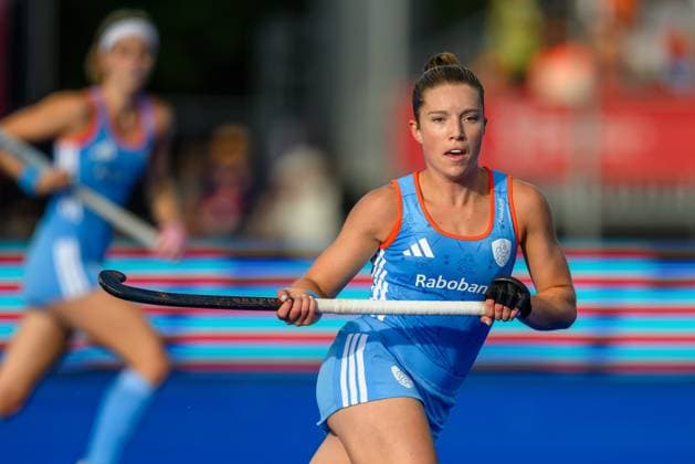 AMSTELVEEN, 21-08-2026, Wagener Stadion, FIH Hockey World Cup 2026 Women, 2026. Marleen Jochems during the game Netherlands - India (women). Netherlands - India (women)  x205904121x Copyright: