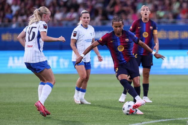 August 21, 2026, Sant Joan Despi, Barcelona, SPAIN: Vicky Lopez of FC Barcelona, Barca in action during the Joan Gamper Trophy, football match played between FC Barcelona and Brighton & Hove Albion FC at Johan Cruyff Stadium on August 21, 2026 in Sant Joan Despi, Barcelona, Spain. FC Barcelona V Brighton & Hove Albion FC - Joan Gamper Trophy  - ZUMAa181 20260821_zaa_a181_130 Copyright: xJavierxBorregox