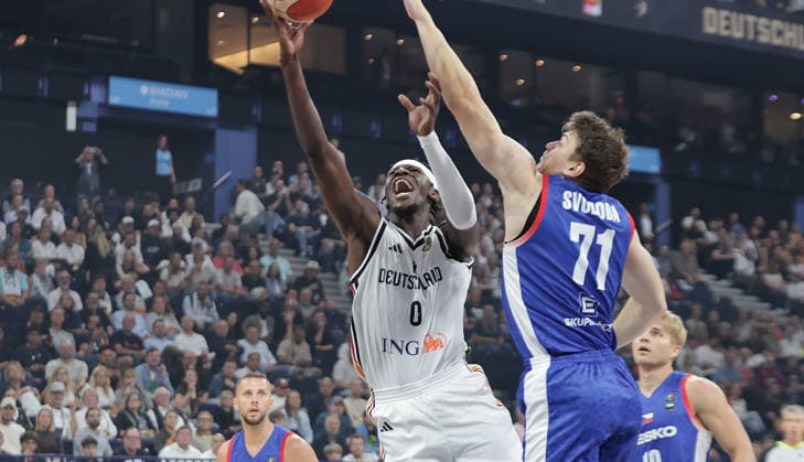 Isaac Bonga (GER) Basketball, Herren, Supercup, DBB,TurkishAirlines SUPERCUP, Barclays Arena,Tuerkei (TUR) gegen Tschechische (CZE) Republik *** Isaac Bonga GER Basketball, Men s, Super Cup, DBB, Turkish Airlines Super Cup, Barclays Arena, Turkey (TUR) vs. Czech Republic (CZE)