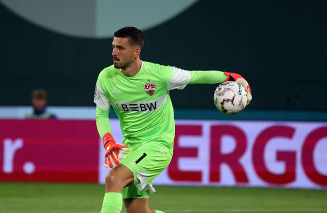 21.08.26 FC Hansa Rostock - VfB Stuttgart Deutschland, Rostock, 21.08.2026, Fussball, DFB-Pokal, Saison 2026 2027, FC Hansa Rostock - VfB Stuttgart: Fabian Bredlow (VfB Stuttgart). *** August 21, 2026 FC Hansa Rostock vs. VfB Stuttgart Germany, Rostock, August 21, 2026, Soccer, DFB Cup, 2026–2027 Season, FC Hansa Rostock vs. VfB Stuttgart Fabian Bredlow VfB Stuttgart
