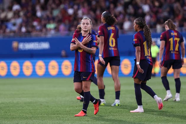 August 21, 2026, Sant Joan Despi, Barcelona, SPAIN: Claudia Pina of FC Barcelona, Barca celebrates a goal during the Joan Gamper Trophy, football match played between FC Barcelona and Brighton & Hove Albion FC at Johan Cruyff Stadium on August 21, 2026 in Sant Joan Despi, Barcelona, Spain. Sant Joan Despi SPAIN - ZUMAa181 20260821_zaa_a181_131 Copyright: xJavierxBorregox