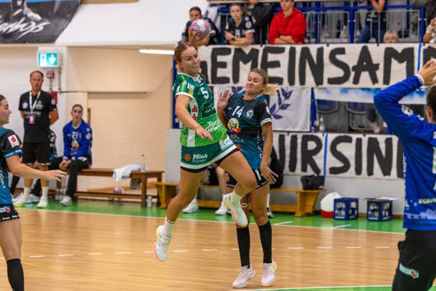 Ann Kynast (Frisch Auf! Göppingen, 05) beim Sprungwurf. ESV 1927 Regensburg vs. Frisch Auf! Goeppingen, Handball, DHB-Pokal Damen, Saison 2026 2027, 1. Runde, 21.08.2026 ESV 1927 Regensburg vs. Frisch Auf! Goeppingen, Handball, DHB-Pokal Damen, Saison 2026 2027, 1. Runde, 21.08.2026 Regensburg *** Ann Kynast of Frisch Auf Göppingen, No. 5, on a jump shot during the ESV 1927 Regensburg vs. Frisch Auf Göppingen match, handball, DHB Women s Cup, 2026–2027 season, Round 1, August 21, 2026 ESV 1927 Regensburg vs. Frisch Auf Göppingen, Handball, DHB Women’s Cup, 2026–2027 season, Round 1, August 21, 2026 Regensburg Copyright: xEibner-Pressefoto ArdanxFuessmanx EP_AFN