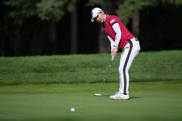 August 21, 2026, Edmonton, Ab, CANADA: Yuri Yoshida, of Japan, makes birdie on the 14th hole during the second round at the LPGA, Golf Damen CPKC Canadian Women s Open golf tournament, in Edmonton, on Friday, Aug. 21, 2026. Canada News - August 21, 2026  - ZUMAc35_ 20260821_zaf_c35_065 Copyright: xDarrylxDyckx