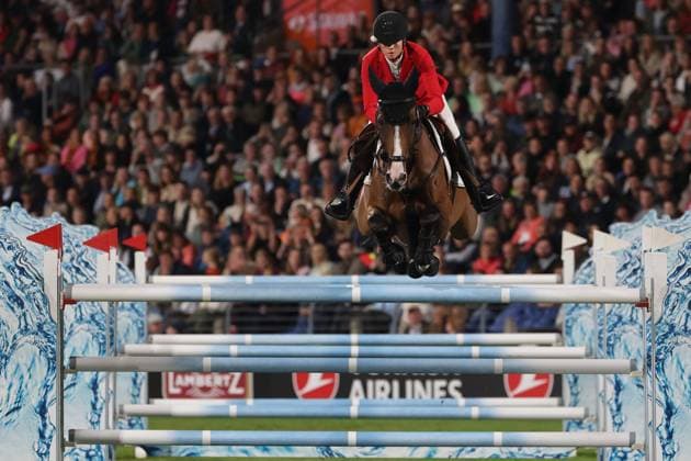 Sophie Hinners (GER, Deutschland) mit Pferd Iron Dames Singclair , Springen, FEI Jumping World Championship, WM, Weltmeisterschaft , FEI Jumping World Championship Second Competition Ð Team Final, Mercedes-Benz Prize, Mercedes-Benz Prize, Einzel und Teamwertung, Jumping , AACHEN - FEI World Championships 2026, Weltfest des Pferdesports, Reitsport Weltmeisterschaft 2026, Aachen 2026, Welcome Home 2026, Aachener Soers, 11. bis 23. August 2026, Reitsport, 20.08.2026, Aachen Aachener Soers Deutschland *** Sophie Hinners (GER), Germany, riding Iron Dames Singclair, show jumping, FEI Jumping World Championship, FEI Jumping World Championship Second Competition – Team Final, Mercedes-Benz Prize, Mercedes-Benz Prize, Individual and Team Standings, Jumping, AACHEN FEI World Championships 2026, World Equestrian Festival, 2026 World Equestrian Games, Aachen 2026, Welcome Home 2026, Aachen Soers, August 11–23, 2026, Equestrian Sports, August 20, 2026, Aachen Soers, Germany