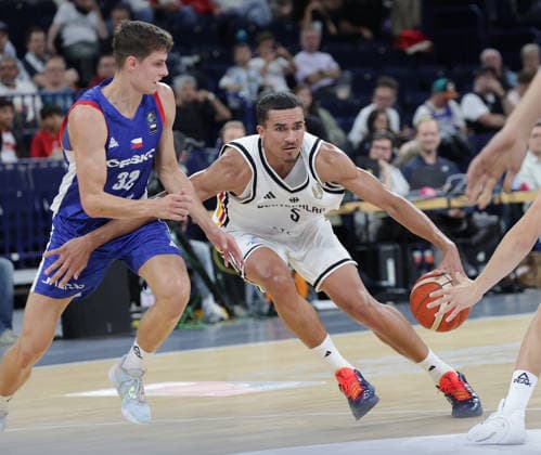 Tristan da Silva (GER) Richard Balint (CZE) Basketball, Herren, Supercup, DBB,TurkishAirlines SUPERCUP, Barclays Arena,Tuerkei (TUR) gegen Tschechische (CZE) Republik *** Tristan da Silva (GER) vs. Richard Balint (CZE) – Men s Basketball, Super Cup, DBB, Turkish Airlines Super Cup, Barclays Arena, Turkey (TUR) vs. the Czech Republic (CZE)
