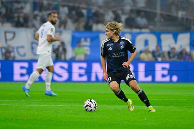 FOOTBALL : Olympique de Marseille VS RC Strasbourg Alsace - Ligue 1 McDonald s - 21 08 2026 Sebastian Nanasi (RCSA) - Ligue 1 McDonald s match between Olympique de Marseille and Racing Club de Strasbourg Alsace on August 21, 2026 at the CEPAC Velodrome Stadium in Marseille. MarseilleFrance  Copyright: xWilliamxCannarellax