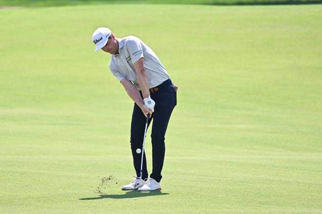 ST. LOUIS, MO - AUGUST 21: Ryan Gerard of the United States hits from the 7th fairway during the second round of the PGA, Golf Herren BMW Championship on Friday August 21st, 2026 at Bellerive Country Club in Town and Country, MO (Photo by Rick Ulreich Icon Sportswire) GOLF: AUG 21 PGA BMW Championship EDITORIAL USE ONLY Icon2608215866281