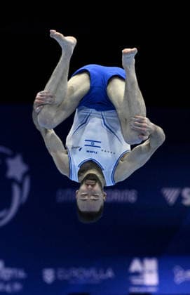 37th European Championships and 15th European Junior Championships in Men s Artistic Gymnastics - Day 3 Artem Dolgopyat of Israel competes on the Floor exercise during Senior Men™s Individual Apparatus Finals, Part 1 on day 3 of the 2026 Men s Artistic Gymnastics European Championships at Arena Zagreb on August 21, 2026 in Zagreb, Croatia.  MarkoxLukunic PIXSELL