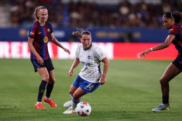 August 21, 2026, Sant Joan Despi, Barcelona, SPAIN: Fran Kirby of Brighton & Hove Albion in action during the Joan Gamper Trophy, football match played between FC Barcelona, Barca and Brighton & Hove Albion FC at Johan Cruyff Stadium on August 21, 2026 in Sant Joan Despi, Barcelona, Spain. FC Barcelona V Brighton & Hove Albion FC - Joan Gamper Trophy  - ZUMAa181 20260821_zaa_a181_156 Copyright: xJavierxBorregox