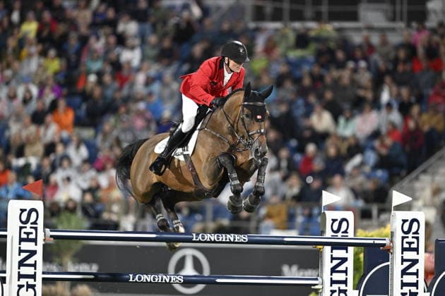 AACHEN, GERMANY 20260821 Daniel Deusser, Germany, on the horse Otello de Guldenboom, rides flawlessly in Friday s jumping, team final, during the Equestrian World Championships in Aachen. *** The image is included in the SPORTS PACKAGE. For others PAID IMAGE ** AACHEN GERMANY x10050x *** AACHEN, GERMANY 20260821 Daniel Deusser of Germany, riding Otello de Guldenboom, performs flawlessly in Friday’s show jumping team final during the World Equestrian Games in Aachen *** The image is included in the SPORTS PACKAGE. For other uses, PAID IMAGE ** AACHEN, GERMANY x10050x  Copyright: xPontusxLundahl TTx EQUESTRIAN WORLD CHAMPIONSHIP 2026