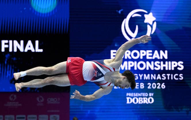 37th European Championships and 15th European Junior Championships in Men s Artistic Gymnastics - Day 3 Harry Hepworth of Great Britain competes on the Floor exercise during Senior Men™s Individual Apparatus Finals, Part 1 on day 3 of the 2026 Men s Artistic Gymnastics European Championships at Arena Zagreb on August 21, 2026 in Zagreb, Croatia.  MarkoxLukunic PIXSELL
