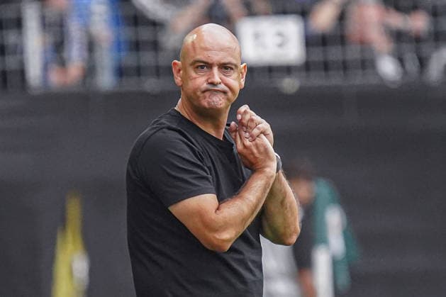 Deutschland: Fussball Saison 2026 2027 , DFB-Pokal Runde 1 1. Runde , SV Waldhof Mannheim vs. 1. FC Kaiserslautern - Carl-Benz-Stadion (Mannheim) : Rui Mota (Trainer, SV Waldhof Mannheim) Mimik, Gesichtsausdruck, Emotion, Geste, Gestik, Emotion Mannheim Carl-Benz-Stadion Deutschland Germany *** Germany Soccer Season 2026–2027, DFB Cup Round 1, SV Waldhof Mannheim vs. 1. FC Kaiserslautern, Carl Benz Stadium, Mannheim; Rui Mota (Coach), SV Waldhof Mannheim; facial expressions, emotions, gestures, body language, emotions; Mannheim, Carl Benz Stadium, Germany Copyright: xBennetxLongx