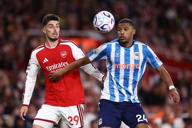 Arsenal v Coventry City 21 August 2026, London - Premier League Football - Arsenal v Coventry City - Kai Havertz of Arsenal battles with Aurele Florian Amenda of Coventry City - Photo: Jacques Feeney Offside. London UK *** Arsenal gegen Coventry City, 21. August 2026, London, Premier League, Fußball: Arsenal gegen Coventry City – Kai Havertz von Arsenal im Zweikampf mit Aurele Florian Amenda von Coventry City. Foto: Jacques Feeney, Offside, London, Großbritannien  Copyright: xJacquesxFeeneyx xOffsidexOffside