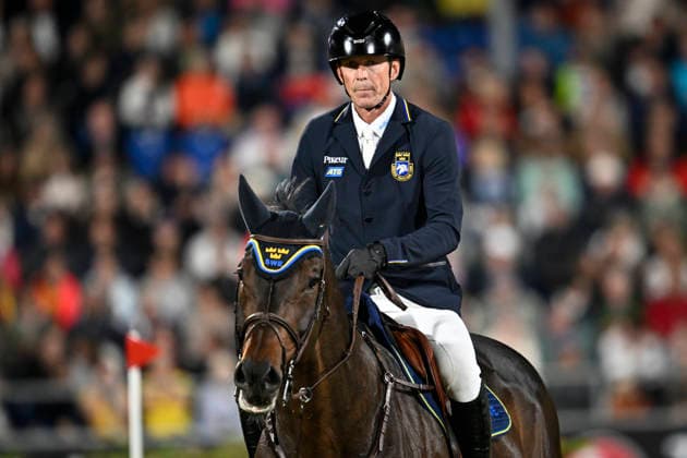 AACHEN, TYSKLAND 20260821 Peder Fredricson, Sverige, pa hästen Alcapone des Carmille vid fredagens hoppning, lagfinal, under ryttar-VM i Aachen. *** Bilden ingar i SPORTPAKET. För övriga BETALBILD ** AACHEN TYSKLAND x10050x *** AACHEN, GERMANY 20260821 Peder Fredricson of Sweden, riding Alcapone des Carmille, during Friday’s show jumping team final at the World Equestrian Games in Aachen *** This image is part of the SPORTS PACKAGE. For other images, see PAID CONTENT ** AACHEN, GERMANY x10050x  Copyright: xPontusxLundahl TTx RYTTAR-VM 2026