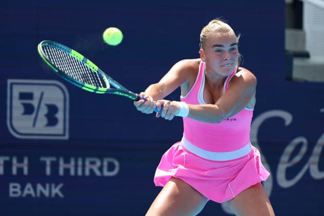 August 21, 2026, Mason, Oh, USA: Cincinnati Open Tennis 2026 - Sara Bejlek hits a ball against Madison Keys in the Cincinnati Open Tennis Tournament held in Mason OH. 2026 08 21. ZUMAPress Mason USA - ZUMAn24_ 20260821_zaf_n24_065 Copyright: xWallyxNellx