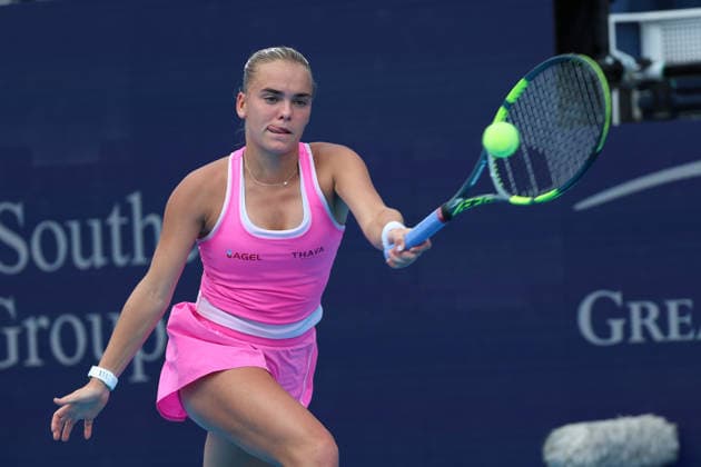 August 21, 2026, Mason, Oh, USA: Cincinnati Open Tennis 2026 - Sara Bejlek hits a ball against Madison Keys in the Cincinnati Open Tennis Tournament held in Mason OH. 2026 08 21. ZUMAPress Mason USA - ZUMAn24_ 20260821_zaf_n24_069 Copyright: xWallyxNellx