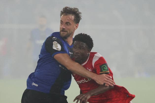 21.08.2026, xrekx, Fussball DFB Pokal 1.Runde, SV Waldhof Mannheim - 1.FC Kaiserslautern v.l. Lukas Klünter Kluenter (SV Waldhof Mannheim) Ibrahim Kanate (1.FC Kaiserslautern) Zweikampf, Aktion, action, battle for the ball (DFL DFB REGULATIONS PROHIBIT ANY USE OF PHOTOGRAPHS as IMAGE SEQUENCES and or QUASI-VIDEO) Mannheim *** August 21, 2026, xrekx, Soccer DFB Cup 1st Round, SV Waldhof Mannheim vs. 1. FC Kaiserslautern, Lukas Klünter (Kluenter) SV Waldhof Mannheim, Ibrahim Kanate 1. FC Kaiserslautern, tackle, action, battle for the ball DFL DFB REGULATIONS PROHIBIT ANY USE OF PHOTOGRAPHS as IMAGE SEQUENCES and or QUASI-VIDEO Mannheim