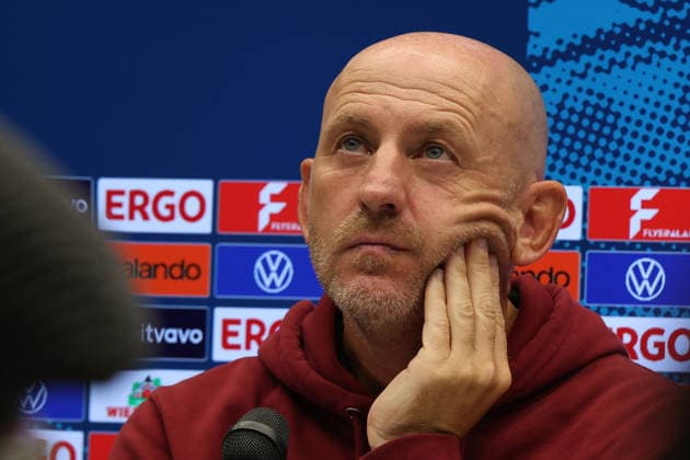 21.08.2026, xrekx, Fussball DFB Pokal 1.Runde, SV Waldhof Mannheim - 1.FC Kaiserslautern v.l. Pressekonferenz Torsten Lieberknecht Trainer (1.FC Kaiserslautern) (DFL DFB REGULATIONS PROHIBIT ANY USE OF PHOTOGRAPHS as IMAGE SEQUENCES and or QUASI-VIDEO) Mannheim *** August 21, 2026, xrekx, Soccer DFB Cup First Round, SV Waldhof Mannheim 1 FC Kaiserslautern v l Press Conference with Torsten Lieberknecht, Coach of 1 FC Kaiserslautern DFL DFB REGULATIONS PROHIBIT ANY USE OF PHOTOGRAPHS AS IMAGE SEQUENCES AND OR QUASI-VIDEO Mannheim