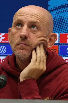 21.08.2026, xrekx, Fussball DFB Pokal 1.Runde, SV Waldhof Mannheim - 1.FC Kaiserslautern v.l. Pressekonferenz Torsten Lieberknecht Trainer (1.FC Kaiserslautern) (DFL DFB REGULATIONS PROHIBIT ANY USE OF PHOTOGRAPHS as IMAGE SEQUENCES and or QUASI-VIDEO) Mannheim *** August 21, 2026, xrekx, Soccer DFB Cup First Round, SV Waldhof Mannheim vs. FC Kaiserslautern – Press Conference with Torsten Lieberknecht, Coach of FC Kaiserslautern. DFL and DFB regulations prohibit any use of photographs as image sequences and or quasi-video. Mannheim