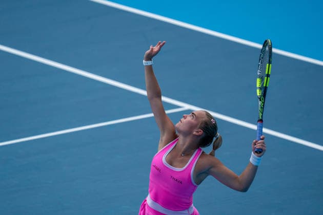Cincinnati Open Quarterfinal: Sara Bejlek Vs Madison Keys Sara Bejlek is seen during her quarterfinal match against Madison Keys at the Cincinnati Open in Mason, Ohio, on August 21, 2026. Mason Ohio United States  Copyright: xJasonxWhitmanx originalFilename:whitman-cincinna260821_npyte.jpg