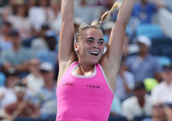 August 21, 2026, Mason, Ohio, USA: SARA BEJLEK of Czech Republic after the match against M. Keys of USA in quarterfinals of tennis tournament WTA, Tennis Damen 1000 Cincinnati Open in Mason, USA. Bejlek won 3:6, 6:4, 7:6 Mason USA - ZUMAc278 20260821_zsp_c278_006 Copyright: xMarcinxCholewinskix