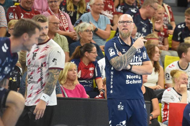 Handball I Herren I Saison 2026-2027 I Jacob Cement Cup I Vorbereitung I SG Flensburg-Handewitt - Lugi Lund I 21.08.2026 Ales Pajovic (Trainer, SG Flensburg-Handewitt) *** Handball I Men I 2026–2027 Season I Jacob Cement Cup I Preseason I SG Flensburg Handewitt vs. Lugi Lund I August 21, 2026 Ales Pajovic, Coach, SG Flensburg Handewitt Copyright: xLobeca JanxKirschnerx