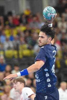 Handball I Herren I Saison 2026-2027 I Jacob Cement Cup I Vorbereitung I SG Flensburg-Handewitt - Lugi Lund I 21.08.2026 Patrick Volz (28, SG Flensburg-Handewitt) *** Handball I Men I 2026–2027 Season I Jacob Cement Cup I Preseason I SG Flensburg Handewitt vs. Lugi Lund I August 21, 2026 Patrick Volz, 28, SG Flensburg Handewitt Copyright: xLobeca JanxKirschnerx