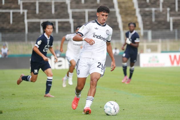 Krefeld, Deutschland 21. August 2026: DFB-Pokal - 2026 2027 - 1. Runde - SC St. Tönis 1911 20 gegen Eintracht Frankfurt Im Bild: Ayoube Amaimouni-Echghouyab (Frankfurt) DFB DFL regulations prohibit any use of photographs as image sequences and or quasi-video Grotenburg Nordrhein Westfalen *** Krefeld, Germany, August 21, 2026, 2026–2027 DFB Cup, First Round: SC St. Tönis 1911 20 vs. Eintracht Frankfurt. Pictured: Ayoube Amaimouni Echghouyab, Frankfurt. DFB and DFL regulations prohibit any use of photographs as image sequences and or quasi-video. Grotenburg, North Rhine-Westphalia Copyright: xFotostandx xvanxderxVeldenx