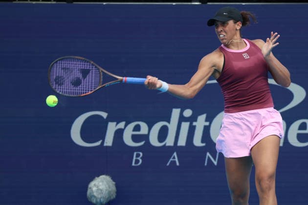 August 21, 2026, Mason, Oh, USA: Cincinnati Open Tennis 2026 - Madison Keys hits a ball against Sara Bejlek in the Cincinnati Open Tennis Tournament held in Mason OH. 2026 08 21. ZUMAPress Mason USA - ZUMAn24_ 20260821_zaf_n24_113 Copyright: xWallyxNellx