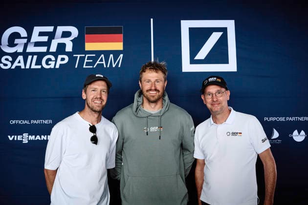 Sebastian Vettel & Erik Kosegarten-Heil & Thomas Riedel , TEAM GERMANY,SAIL GP 2026,SASSNITZ GRAND PRIX SAIL GP 2026,TEAM GERMANY,SASSNITZ GRAND PRIX,BEHINDTHESCENES,SAILING,RACEWEEK *** Sebastian Vettel, Erik Kosegarten, Heil, Thomas Riedel, TEAM GERMANY, SAIL GP 2026, SASSNITZ GRAND PRIX SAIL GP 2026, TEAM GERMANY,SASSNITZ GRAND PRIX, BEHIND THE SCENES, SAILING, RACE WEEK Copyright: xMARCELxHAUPTx