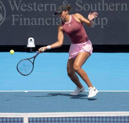 August 21, 2026: Madison Keys (USA) loses to Sara Bejlek at the Cincinnati Open being played at Lindner Family Tennis Center in Mason, Ohio, {USA} Ã‚ Tennisclix Cal Media Mason USA - ZUMAc04_ 20260821_zma_c04_008 Copyright: xLesliexBillmanx