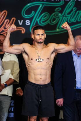 August 21, 2026: Rolando Romero poses for a photo during weigh-ins before the Romero vs Lopez event inside the Presidio Ballroom at Park MGM on August 21, 2026 in Las Vegas, NV. CSM. Boxing 2026: Romero Vs Lopez Weigh-In AUG 21  - ZUMAc04_ 20260821_zma_c04_025 Copyright: xChristopherxTrimx
