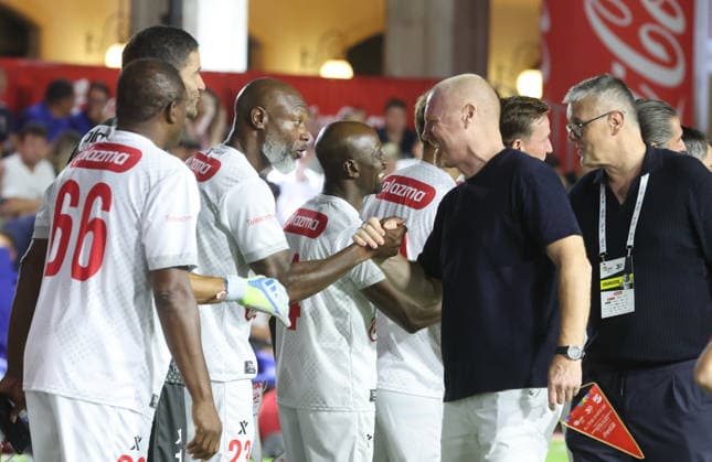 Plazma Youth Sports Games in Split, Croatia On the occasion of the celebration of the 30th anniversary of the Plazma Youth Sports Games, a showpiece match was played between the stars and the young team of the Sports Games, in Split, Croatia, on August 21. 2026. William Gallas and Claude Makelele.  IvoxCagalj PIXSELL