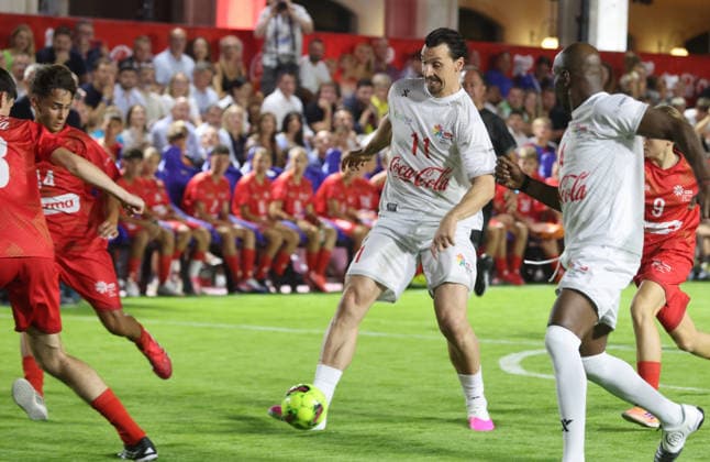 Plazma Youth Sports Games in Split, Croatia On the occasion of the celebration of the 30th anniversary of the Plazma Youth Sports Games, a showpiece match was played between the stars and the young team of the Sports Games, in Split, Croatia, on August 21. 2026. Zlatan Ibrahimovic.  IvoxCagalj PIXSELL