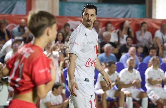Plazma Youth Sports Games in Split, Croatia On the occasion of the celebration of the 30th anniversary of the Plazma Youth Sports Games, a showpiece match was played between the stars and the young team of the Sports Games, in Split, Croatia, on August 21. 2026. Zlatan Ibrahimovic.  IvoxCagalj PIXSELL